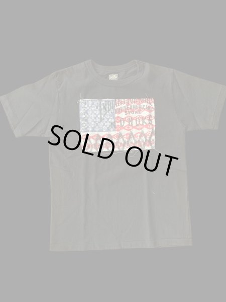 画像1: GUNZ ガンズ ネイティブ柄生地張りあてTEEシャツ ティーシャツ GUNZ  ブラック (1)