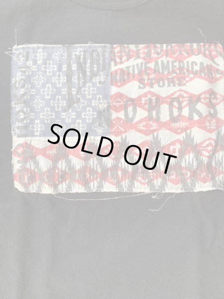 画像3: GUNZ ガンズ ネイティブ柄生地張りあてTEEシャツ ティーシャツ GUNZ  ブラック (3)