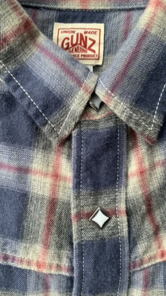 画像6: GUNZ ガンズ ウエスタンネルシャツ NAVY (6)