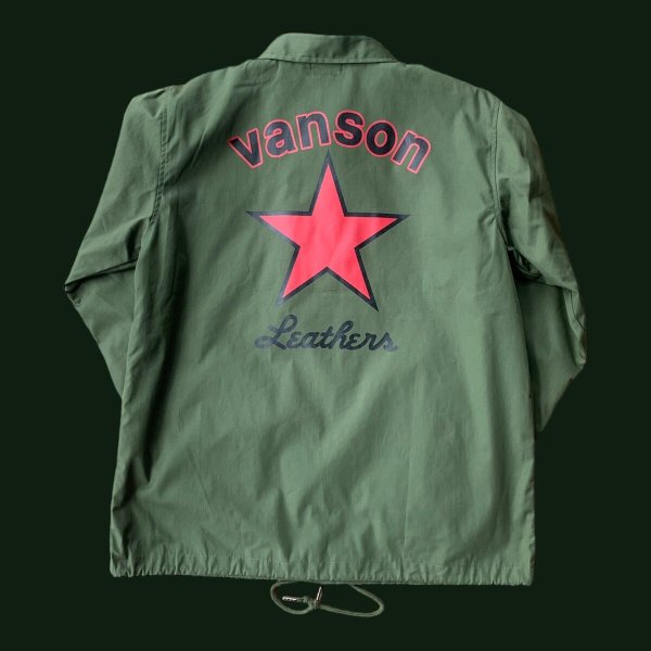 画像1: VANSON  バンソン　GUNZ ガンズ　コーチジャケットジャケット　A.GREEN (1)