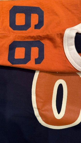 画像5: GUNZ ガンズ66別注 フットボールTEEシャツ 5分袖ティーシャツ  NAVY/ORANGE (5)