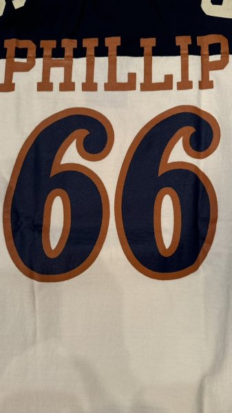 画像4: GUNZ ガンズ66別注 フットボールTEEシャツ 5分袖ティーシャツ   WHITE/NAVY (4)