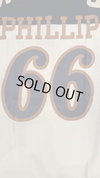 画像4: GUNZ ガンズ６６別注　フットボールＴＥＥシャツ　５分袖ティーシャツ   WHITE/NAVY (4)