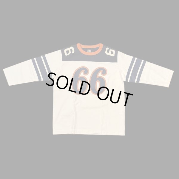 画像1: GUNZ ガンズ６６別注　フットボールＴＥＥシャツ　５分袖ティーシャツ   WHITE/NAVY (1)