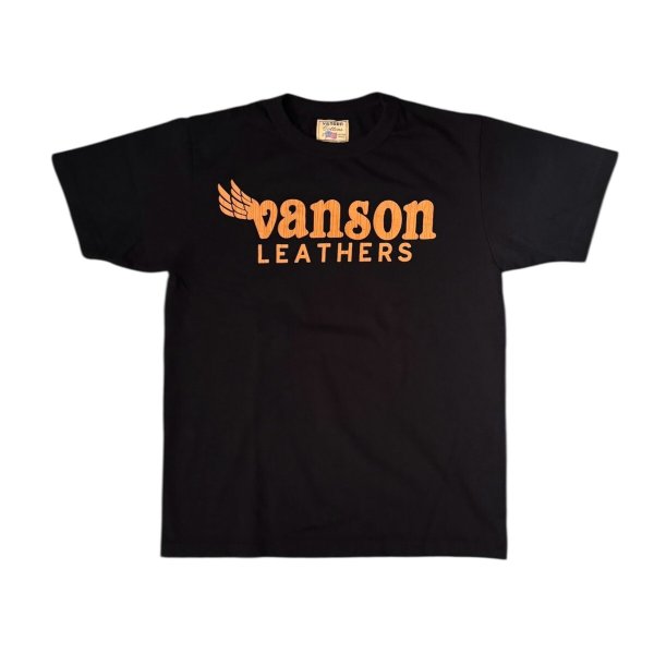 画像5: VANSON バンソン　ティーシャツ GUNZ  ホワイト 　ブラック　MADE IN JAPAN (5)