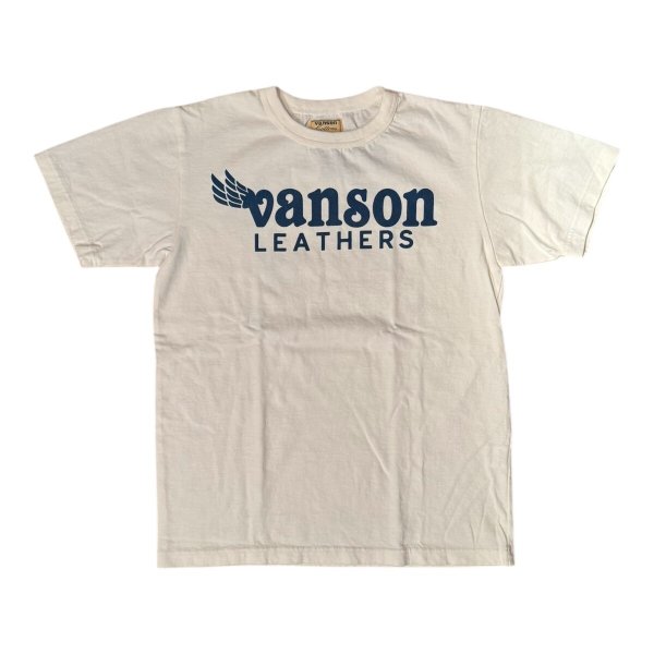 画像2: VANSON バンソン　ティーシャツ GUNZ  ホワイト 　ブラック　MADE IN JAPAN (2)