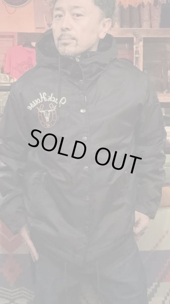 画像9: GUNZ ガンズ　ナイロンフードボアジャケット　BLACK (9)