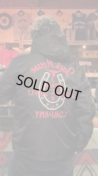 画像8: GUNZ ガンズ　ナイロンフードボアジャケット　BLACK (8)