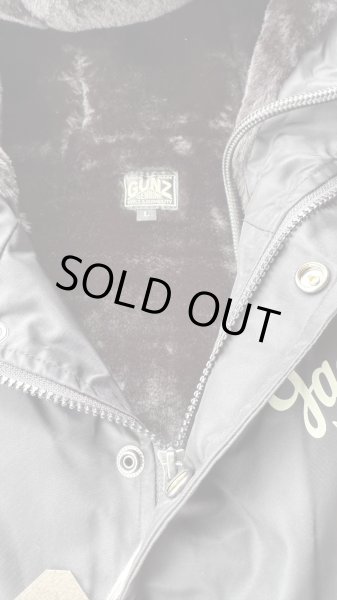 画像7: GUNZ ガンズ　ナイロンフードボアジャケット　BLACK (7)