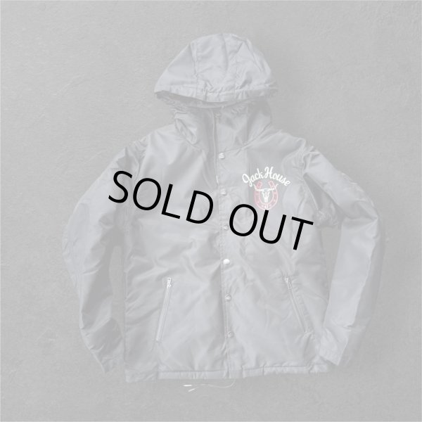 画像2: GUNZ ガンズ　ナイロンフードボアジャケット　BLACK (2)