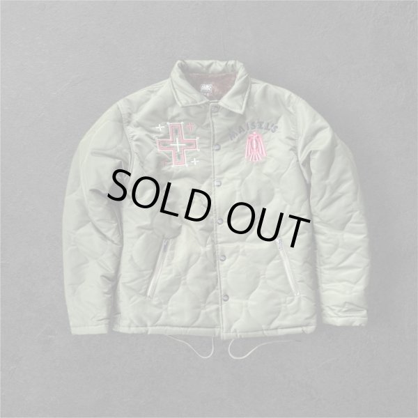 画像2: GUNZ ガンズ　ナイロンキルティングボアジャケット　GREEN (2)