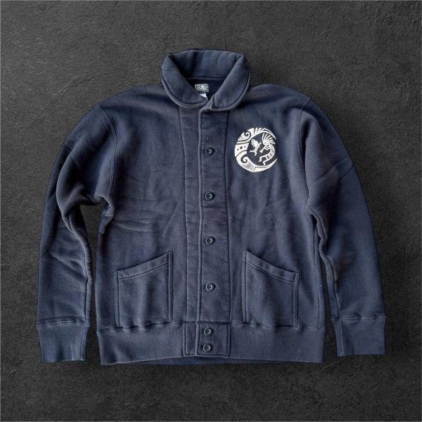 画像2: GUNZ ガンズ 　プリントフロントボタンスウェット BLACK (2)