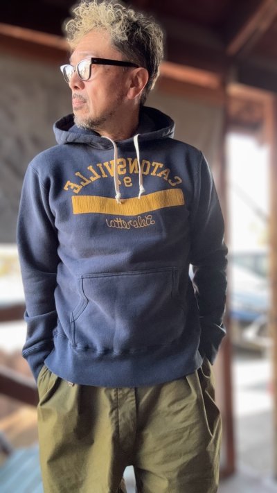 画像1: GUNZ ガンズ プリントフードスウェット CATONSVILLE NAVY