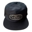 画像1: THE H.W.DOG&CO TRUCKER CAP23SS 刺繍ロゴ BLACK ブラック (1)