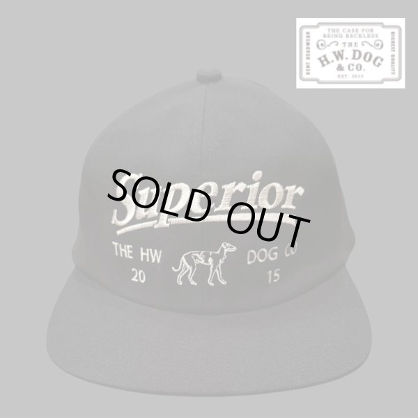 画像1: THE H.W.DOG&CO SUPERIOR LOGO BASEBALL CAP BLACK　ブラック (1)
