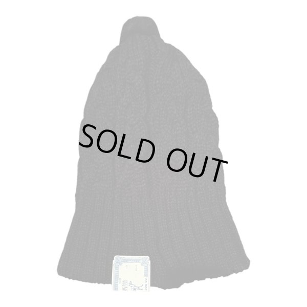 画像3: THE H.W.DOG&CO BIG CABLE KNIT CAP  BLACK  (3)