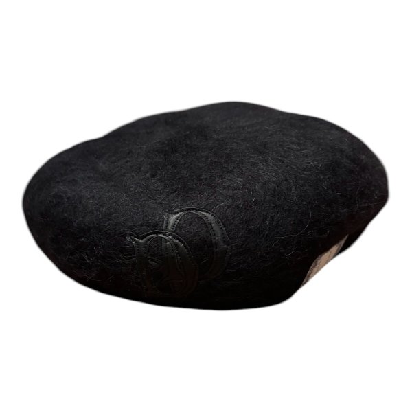 画像3: THE H.W.DOG&CO  Leather wappen Fluffy BERET Beige  YellowGold  Black (3)