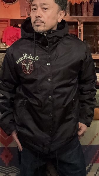 画像9: GUNZ ガンズ ナイロンフードボアジャケット BLACK (9)