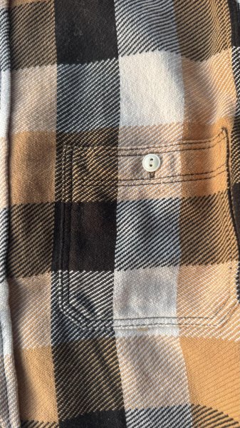画像6: FULL COUNTフルカウントCHECK NEL WORK SHIRTS  Beige (6)