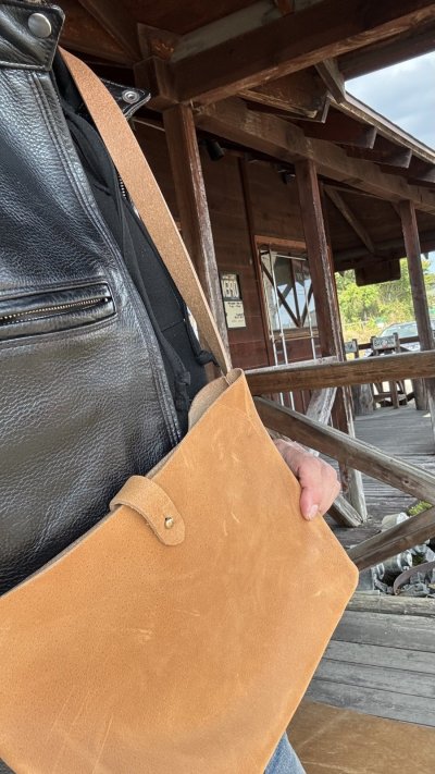 画像2: Sugar & Co. シュガーアンドカンパニー Leather Sacoche レザーサコッシュ BLACK・TAN