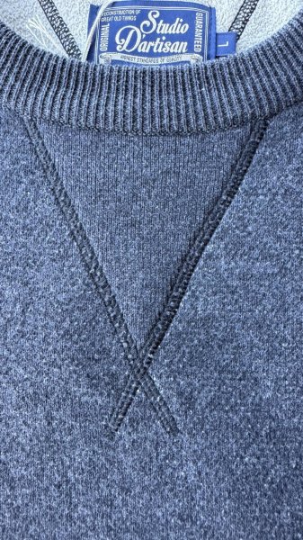 画像4: STUDO D' ARTISAN　 ステュディオ.ダ.ルチザン　KNIT SWEAT SHIRT  TOP BLK (4)