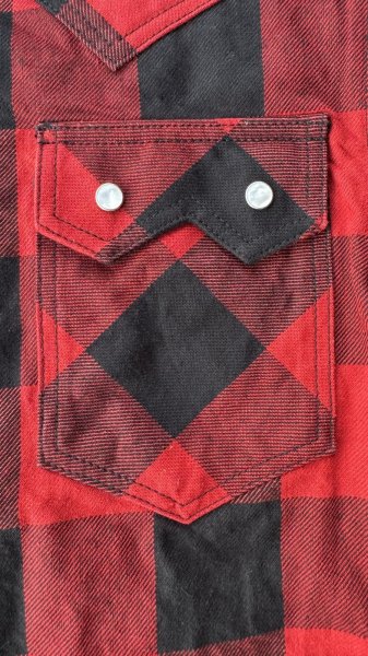 画像5: ＣＵＳＨＭＡＮ　クッシュマン　BUFFALO CHECK WESTERN SHIRT　ネルウエスタンシャツ　 (5)
