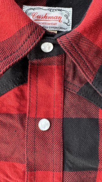 画像4: ＣＵＳＨＭＡＮ　クッシュマン　BUFFALO CHECK WESTERN SHIRT　ネルウエスタンシャツ　 (4)