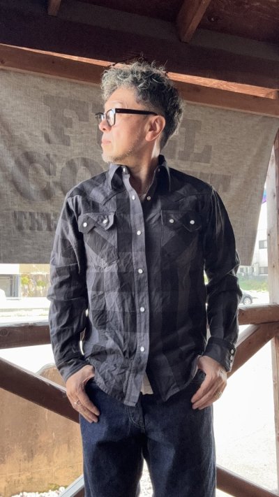 画像2: ＣＵＳＨＭＡＮ　クッシュマン　BUFFALO CHECK WESTERN SHIRT　ネルウエスタンシャツ　