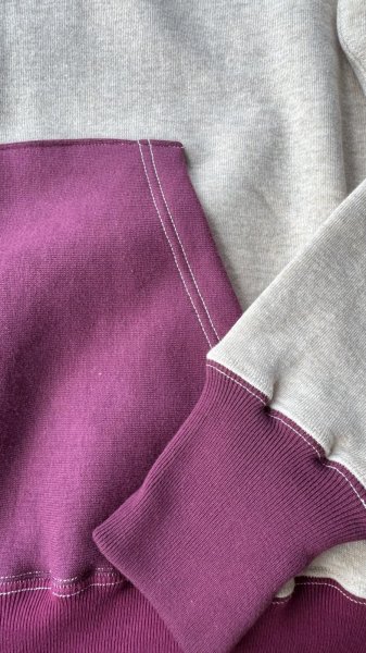 画像5: CUSHMAN(クッシュマン）TWO TONE SWEAT PARKA  後付けフードツートンカラー (5)
