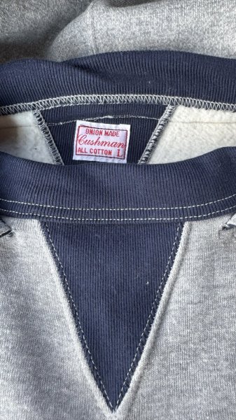 画像9: CUSHMAN(クッシュマン）TWO TONE SWEAT PARKA  後付けフードツートンカラー (9)