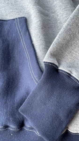 画像10: CUSHMAN(クッシュマン）TWO TONE SWEAT PARKA  後付けフードツートンカラー (10)