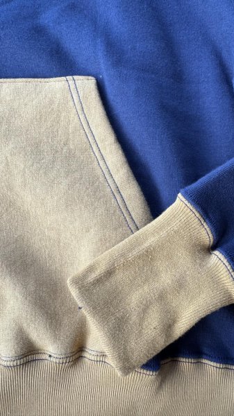 画像15: CUSHMAN(クッシュマン）TWO TONE SWEAT PARKA  後付けフードツートンカラー (15)