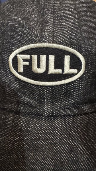 画像9: FULL COUNT フルカウント　6PANEL DENIM F BASEBALL CAP FULLパッチ　INDIGO/BLACK (9)
