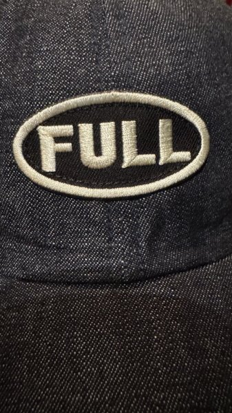画像8: FULL COUNT フルカウント　6PANEL DENIM F BASEBALL CAP FULLパッチ　INDIGO/BLACK (8)