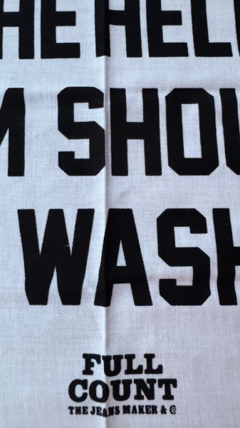 画像3: FULL COUNT フルカウント　WHO THE HELLSAND DENIM SHULDN'T BE WASHED! Tenugui (3)