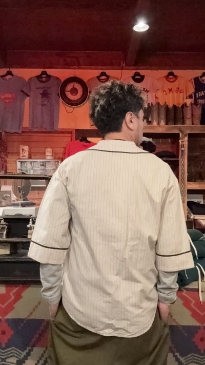画像3: GYPSY＆SONS　O.T.BASE BALL SHIRTS　OFF　STRIPE
