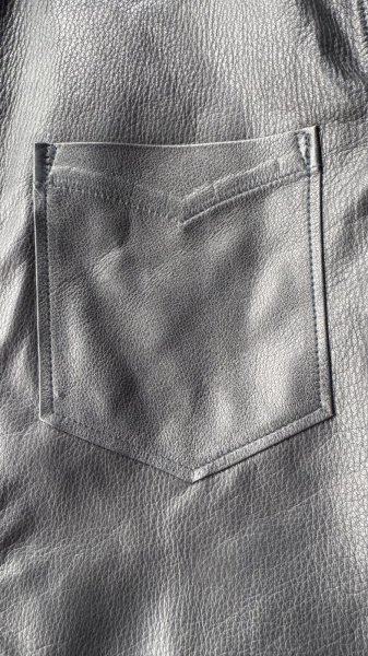 画像5: FINE CREEK  MOSSIR  GOOD MAN 　ウォッシャブルレザーシャツ　　BLACK (5)