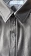 画像4: FINE CREEK  MOSSIR  GOOD MAN 　ウォッシャブルレザーシャツ　　BLACK (4)