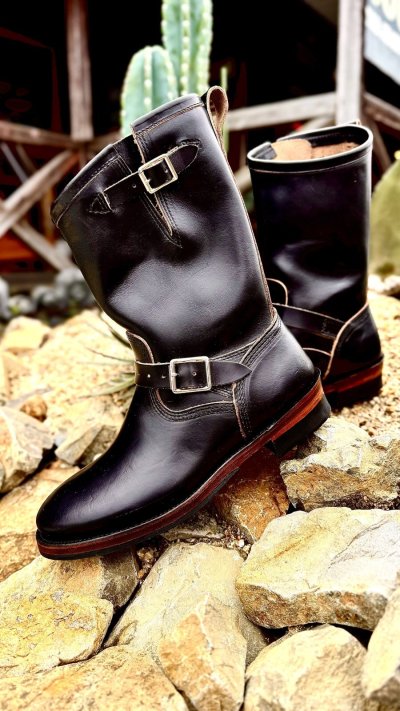 画像1: MAKERSメイカーズ phillip66 30周年記念　HORSE　ENGINEER　Black ・Burgundy　　６６別注
