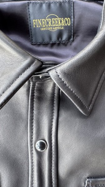 画像4: FINE CREEK&CO/ファインクリークアンドコーHank シープスキンウェスタンシャツ BLACK (4)