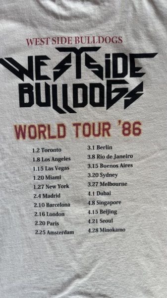画像6: WEST SIDE BULLDOGS　ウエストサイドブルドッグス　TOUR TEE　ECRU　 (6)