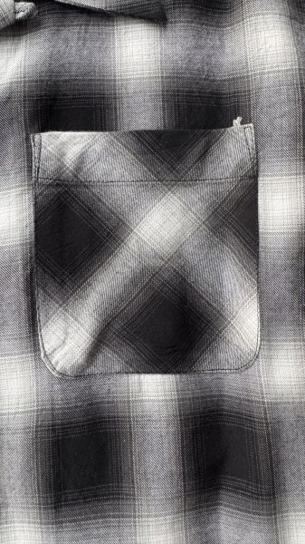 画像5: CUSHMAN クッシュマン　 OMBRE CHECK SHIRT    BLACK/WHITE (5)