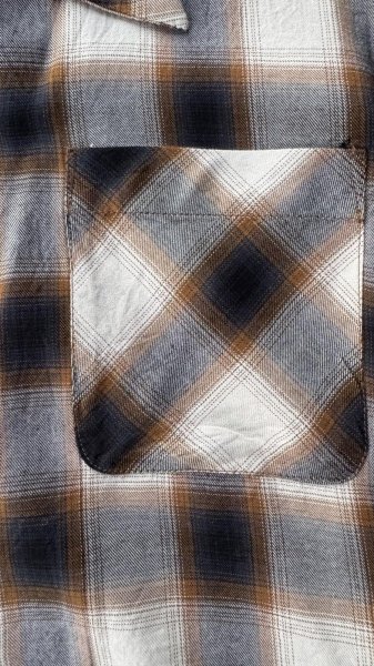 画像5: CUSHMAN クッシュマン　 OMBRE CHECK SHIRT    BROWN/WHITE (5)