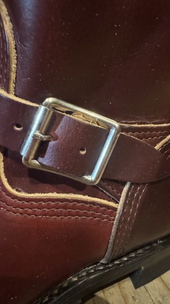 画像4: MAKERSメイカーズ　HORSE ENGINEER　SHORT 　CXL  BURGUNDY  (4)
