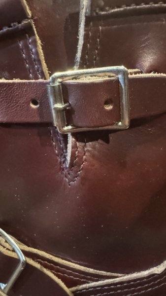 画像6: MAKERSメイカーズ　HORSE ENGINEER　SHORT 　CXL  BURGUNDY  (6)