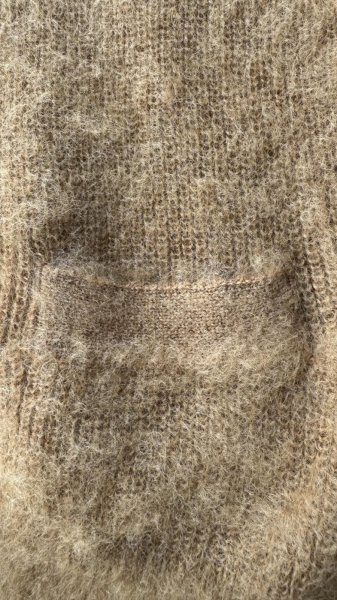 画像7: FULL COUNT フルカウント　Kid Mohair Cardigan  Black　Lit BROWN (7)