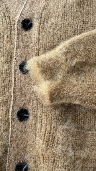 画像8: FULL COUNT フルカウント　Kid Mohair Cardigan  Black　Lit BROWN (8)