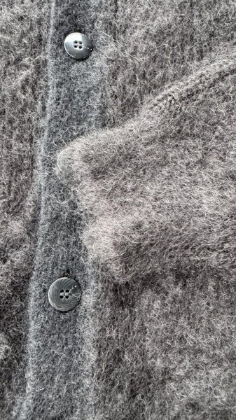 画像6: FULL COUNT フルカウント　Kid Mohair Cardigan  Black (6)