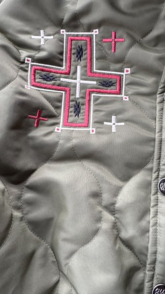 画像3: GUNZ ガンズ ナイロンキルティングボアジャケット GREEN (3)