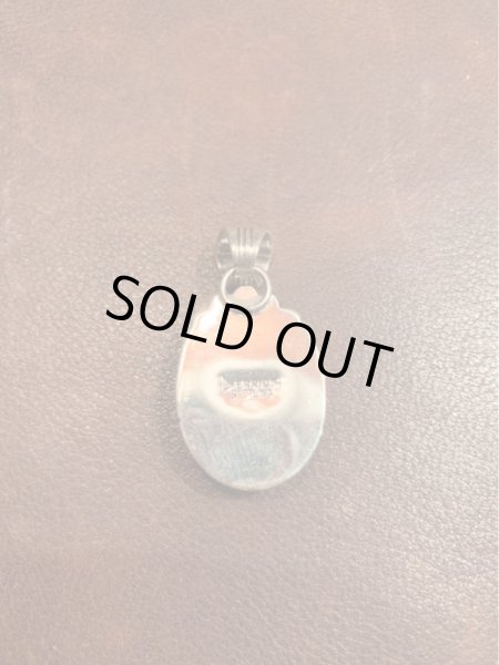 画像4: NAVAJO ナバホ族Derrick Gordon作　CaricoLakeTurquoiseキャリコレイクターコイズペンダントトップ (4)